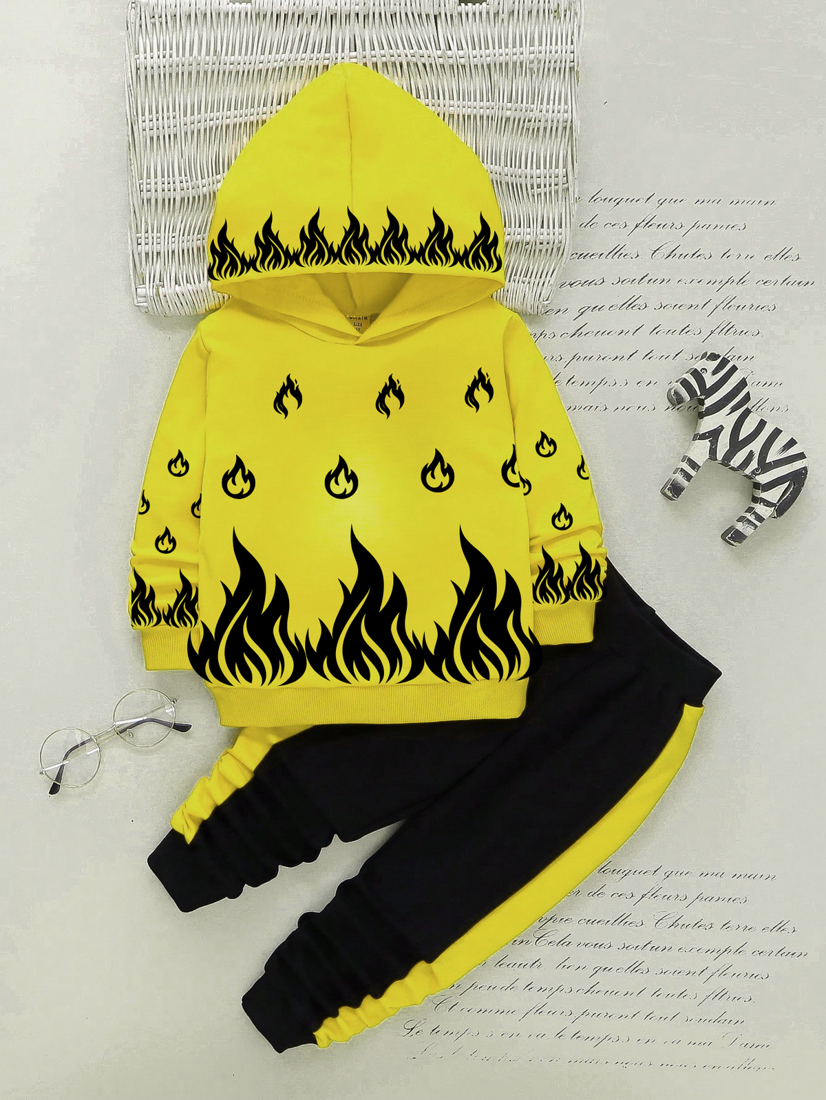 Flame Print Winter Tracksuit