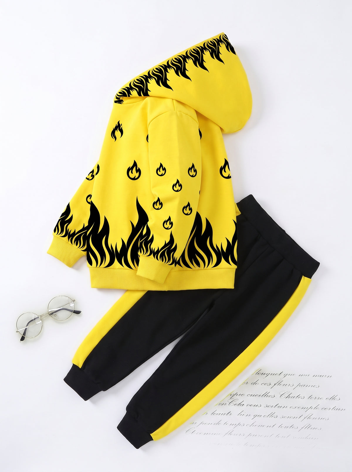 Flame Print Winter Tracksuit
